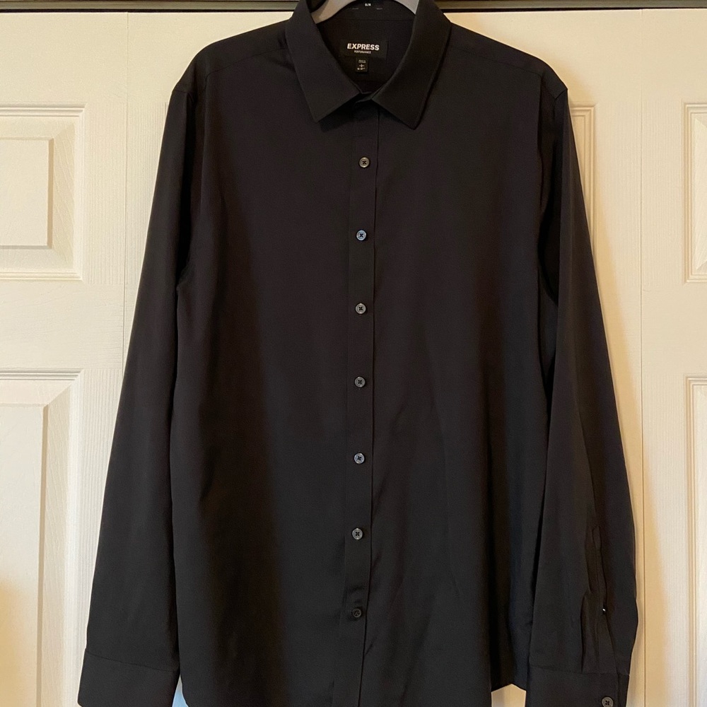 Express Men’s Performance Dress Shirt, Size L Slim